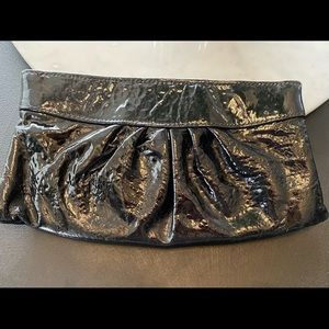 Lauren Merkin (NYC) Very Dark Navy (almost black) Leather Clutch